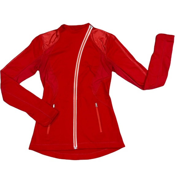 RARE Lululemon Women’s Run Track Time Jacket in Red Currant Size 6 - Picture 13 of 16